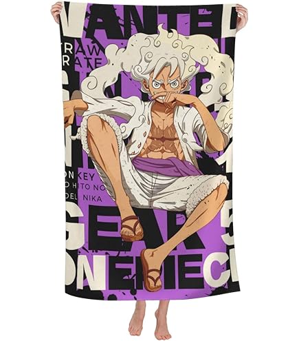 Amazon｜ワンピース ルフィ ギア5 アニメ バスタオル 大判 吸水