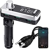 FMトランスミッター JAPAN AVE.(ジャパンアベニュー)【 意匠取得 Bluetooth 5.0 USB ×3口 急速充電 2way カーチャージャー シガーソケット 12V-24V車対応 音楽再生 JA996