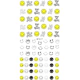 Amazon 極薄 ネイルシール ニコちゃん スマイル ネイルやデコ レジン アルバム制作などに 01 C01 ａｑｕａ ｎａｉｌ シール ステッカー 通販