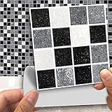 VANCORE マザック 壁紙シール 4センチ角タイル 防汚 防水 床シート 剥がせる ベッドルーム フロアシート 家具リメイクシート リフォーム DIY リメイク 10cm*10cm マザック柄 1