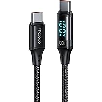 Mcdodo USB-Cケーブル 6A急速充電 出力スクリーン表示 1.2m