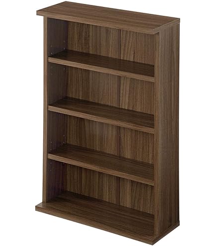 Amazon｜文庫本収納ラック 本棚 ウォルナット 幅60×奥行17×高さ89cm
