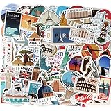 旅行都市ステッカーセット 100枚 トラベル防水ステッカーおしゃれ DIY ステッカー スーツケース、スノーボード、パソコン、携帯ノート、バイク、車、ギター ヘルメット、スケボー、キャリーケース、手帳 文房具