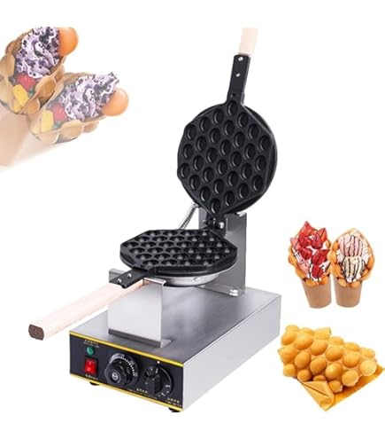 Amazon｜JOGIO 業務用バブルワッフルメーカー、1300ワットエッグバブル