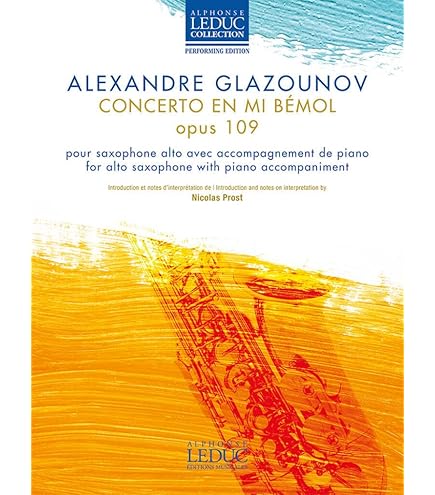 Amazon | Alphonse Leduc ウィットナー グラズノフ : 協奏曲
