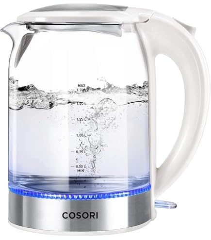 COSORIガラス電気ポット Electric Glass Tea Kettle 1.7L (Blue LED) – COSORI