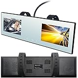 【24V】4.3 インチ車載モニター 2画面同時表示 バックミラーモニター ルームミラーモニター リアモニター 取り付け簡単 480x272液晶パネル バックカメラ連動 カーモニター 車載テレビ/AV入力