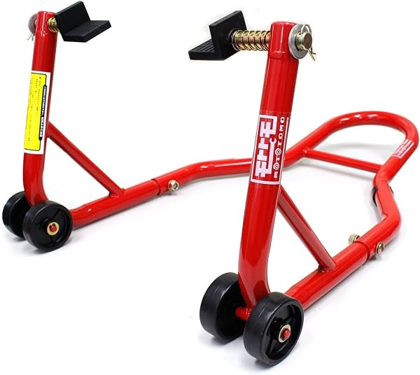 ツールズアイランド(Toolsisland) バイクスタンド リア メンテナンススタンド 取扱説明書付 (L型, レッド) TSB026 - 1