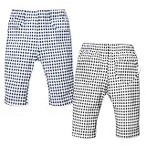 (ブラック/95cm) ベビー服 女の子 6分丈 レギンスパンツ レギパン ボトム ストレッチ ギンガムチェック柄 ウエストゴム 女児 ベビー