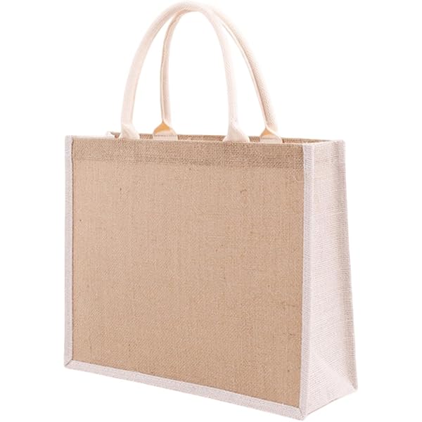 Amazon.co.jp: HUFFKINS Jute Eco Bag, Powder Pink, 11.8