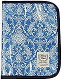 アビックス マミールナ 母子手帳ケース(ダマスク柄) L ブルー ポリオックス&PVC 759253