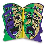 Beistle 54595 3D Glittered Mardi Gras Centerpiece, 81/2-Inch by Beistle [並行輸入品]