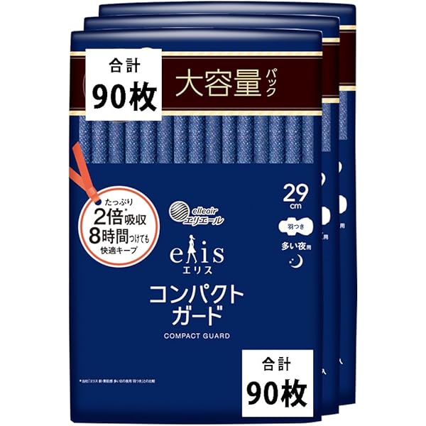 エリス コンパクトガード羽つき36cm(特に多い夜用)12枚x30パック360枚 4902011890112_HY202504.jpg