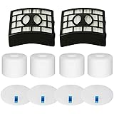 2 Foam & Felt and 1 HEPA Filter Kit for Shark Rotator Powered Lift-Away Speed&DuoClean Vacuum Cleaner NV680 NV681 NV682 NV683