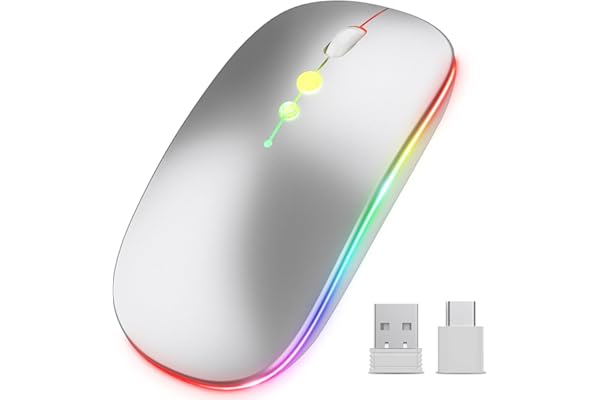 Klimblaze充電式ワイヤレスゲーミングマウスrgb 高精度センサーと長持ちするバッテリー 7つのカスタマイズ可能なボタン 有線およびワイヤレス マウスpc 最大6000dpi Macおよびps5new22
