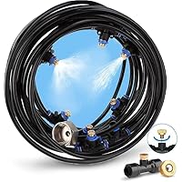 Evohom 噴霧ノズル 灌漑システム 農業 ミストホース スプリンクラー 散水 庭 噴霧ノズルスプレー ガーデン 芝生 水やり ミストシャワー 屋外 園芸 散水器 ガーデニング 自動 散水用具 20M