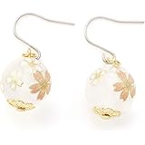 ［Barzaz(バルザス)］ ピアス 桜柄 ボール チタン フックピアス さくら 金属アレルギー クリア 半透明
