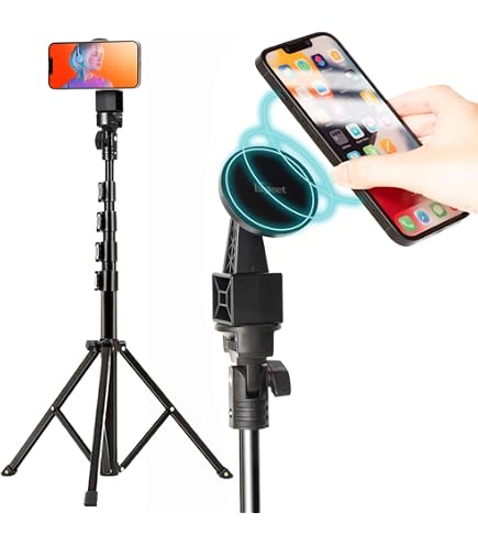 Amazon.co.jp: lapset 【ワンタッチ脱着】 三脚 スマホ 長い