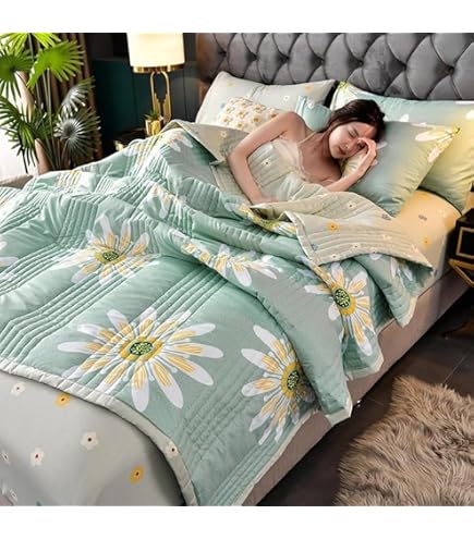 Amazon｜AZIEBAY ベッドスプレッド プリントキルト式リバーシブル設計
