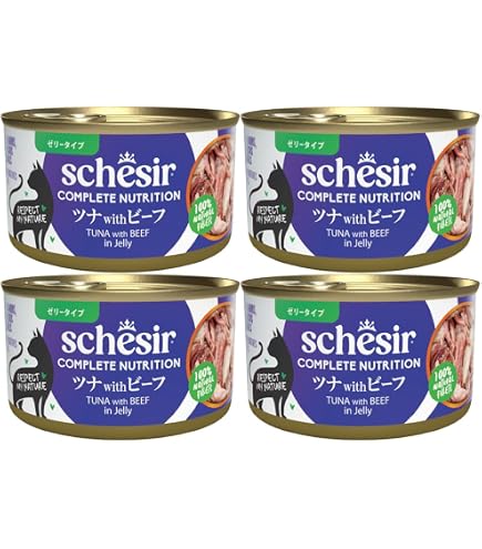 Amazon.co.jp: Schesir(シシア) キャットフード ツナwithエビ 85g×4缶
