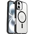 OtterBox REACT MagSafe iPhone 16 Case, Black Crystal - Clear/Black US Military MIL Standard