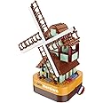 ロボットプラザ(ROBOT PLAZA) ブロックおもちゃ オルゴール 425ピース 子供 知育玩具 誕生日プレゼント (風車)