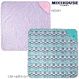 MIKIHOUSE FIRST(ミキハウスファースト)イカリマーク＆リボン 天竺素材のアフガン －－－,ストームグリーン（66）