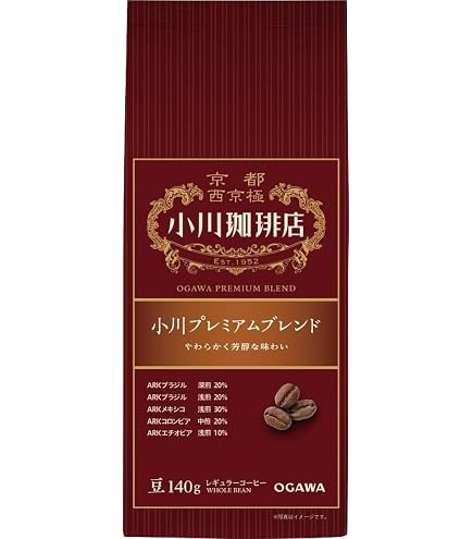 Amazon.co.jp: 小川珈琲 小川プレミアムブレンド 粉 140g×5袋入 : 食品