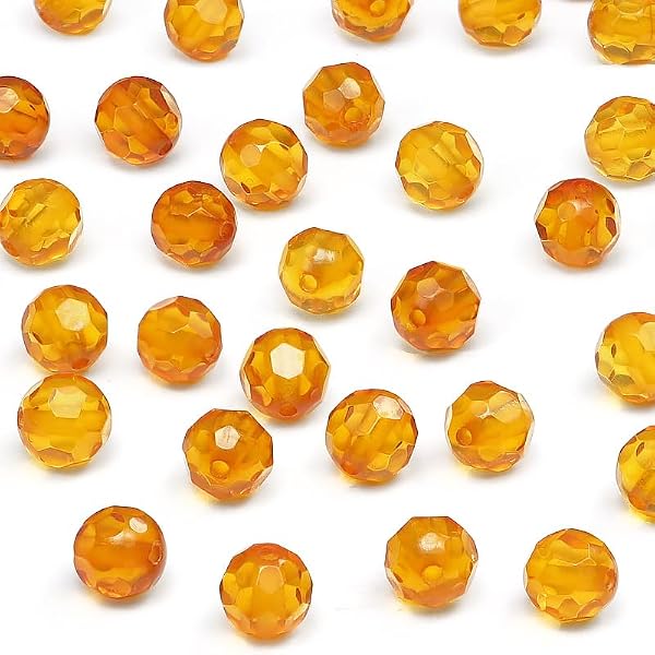 Amazon.co.jp: アンバー 5mm〜8mm 穴あき さざれ石 琥珀 5g 65粒前後