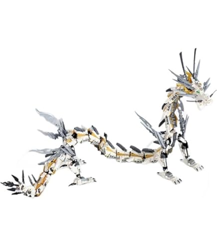 ドラゴン ブロックセット 大人用 ホワイト ディスプレイ おもちゃ Amazon.co.jp: HIGH GODO ドラゴンビルディングブロックセット 大人用