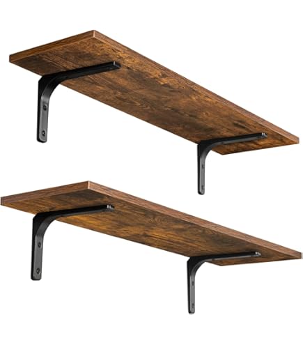 Amazon｜DINZI LVJ ロングウォールシェルフ 31.5インチ 壁取り付け棚 2