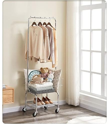 Amazon｜Mixfom ガーメントラック バスケット付き 衣料品ラック