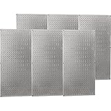 壁コントロール工業メタルペグボード – 亜鉛メッキ金属、6つ16 x 32インチパネル、モデル# 35-p-3296gv