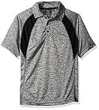 Burnside Big Boys' Boom Performace Tech Polo Shirt Heather Grey Large (1416) [並行輸入品]