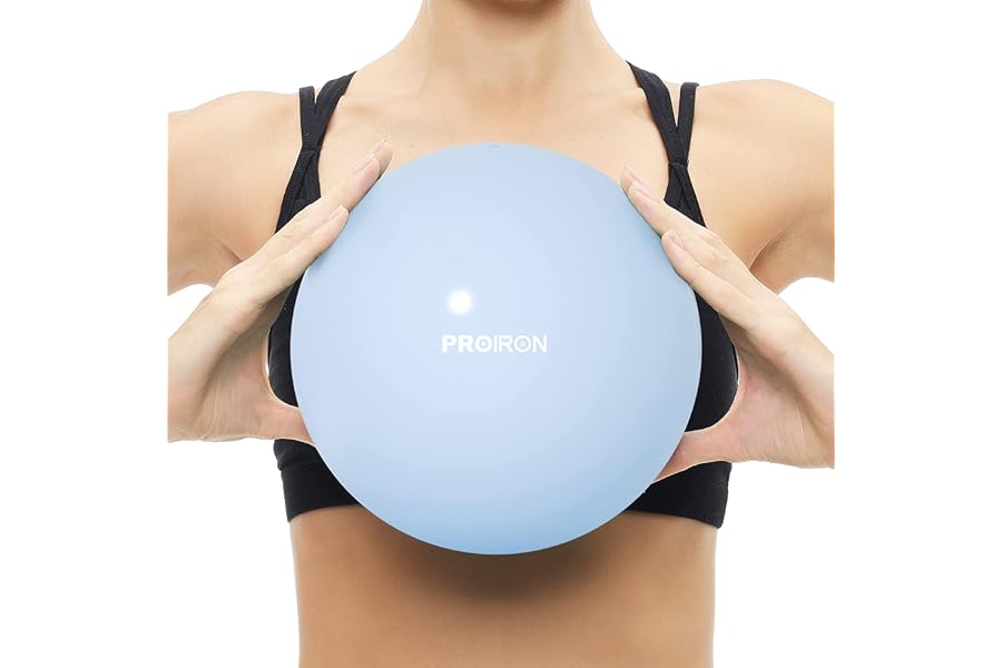 PROIRON Anti-Burst Pilates Ball Mini Exercise Ball 25cm for Yoga Core Gym | 200kg capacity, PVC material, with Pump, Portable