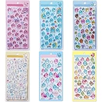 Amazon | 6枚セット 3dシール ぷくぷくぷっくり かわいい 立体シール