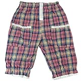 【秋冬物】(日本製) Pample Mousse(パンプルムース) チェックドロワーズ風パンツ 80cm /PK NO.DP-53304