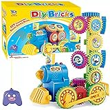 DIYレンガブロック玩具、sacow DIY想像力Building BricksブロックElectric RC音楽列車おもちゃ子供教育おもちゃ