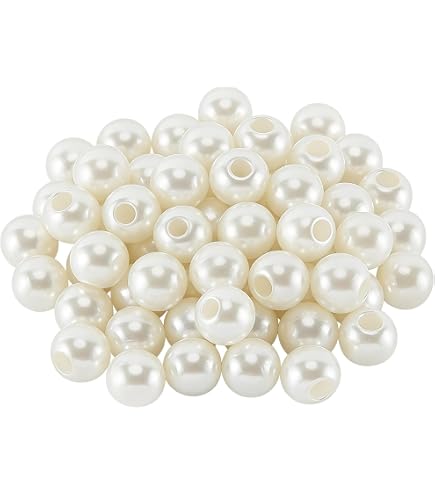 Amazon.co.jp: パールビーズ 穴大きめ アクリルビーズ プラスチック 