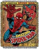 Marvel, Spiderman, Vintage Spiderman 120cm -by-150cm Acrylic Tapestry Throw by The Northwest Company
