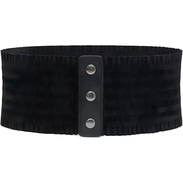 2396 3 Inch Wide Waspie Elastic Vintage Braided Buckle Waist Belt (midnight Amazon.com: BlackButterfly 3 Inch Wide Waspie Elastic  main image 2