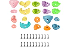 LOL-FUN ロッククライミングウォールホールドクライミングサポート滑り止め楽しい簡単にインストールロックウォールクライミングキットクライミングホールドストーン