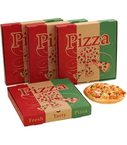 Amazon.co.jp: FiveLn ピザ箱 ピザボックス 使い捨て ピザパッケージ
