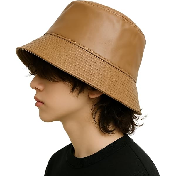 atrctr クラッシュハット　バケットハット　アトラクター Bucket hat レザーバケットハットメンズ クラッシャーハット