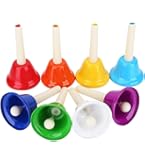 Amazon.co.jp: ハンドベル 子供用 ミュージックベル 音楽 8音セット