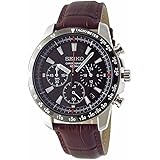 SEIKO クロノグラフ 腕時計 本革ベルトセット 国内セイコー正規流通品 ブラック ブラウン SSB031P1-DB [並行輸入品]