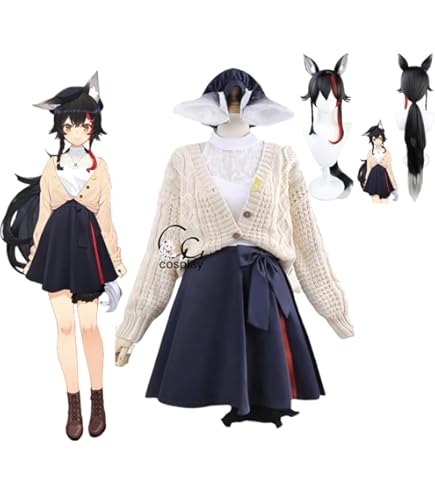Amazon.co.jp: [ECMRAD] 大神ミオ コスプレ衣装+靴下+ウィッグ+靴 付き