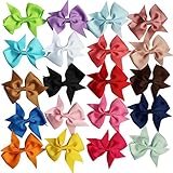 feeshow 20個ロット4 " Alligatorヘアリボンクリップフラワーヘッドバンドガールズティーン