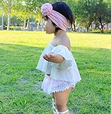 Tmrow 1個 子供の赤ちゃんの赤ちゃんのヘッドバンド結び目の花のヘアバンドアクセサリーヘッドウェア弾性