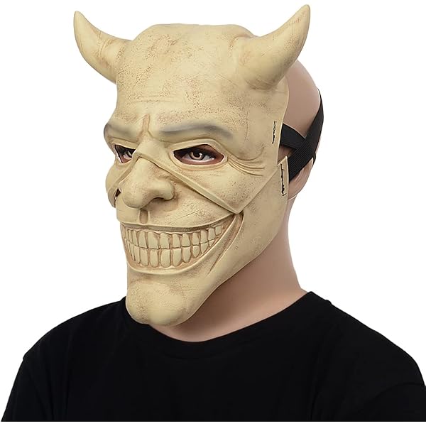Amazon.co.jp: For The Black Phone Mask Sad 怖いマスク コスチューム